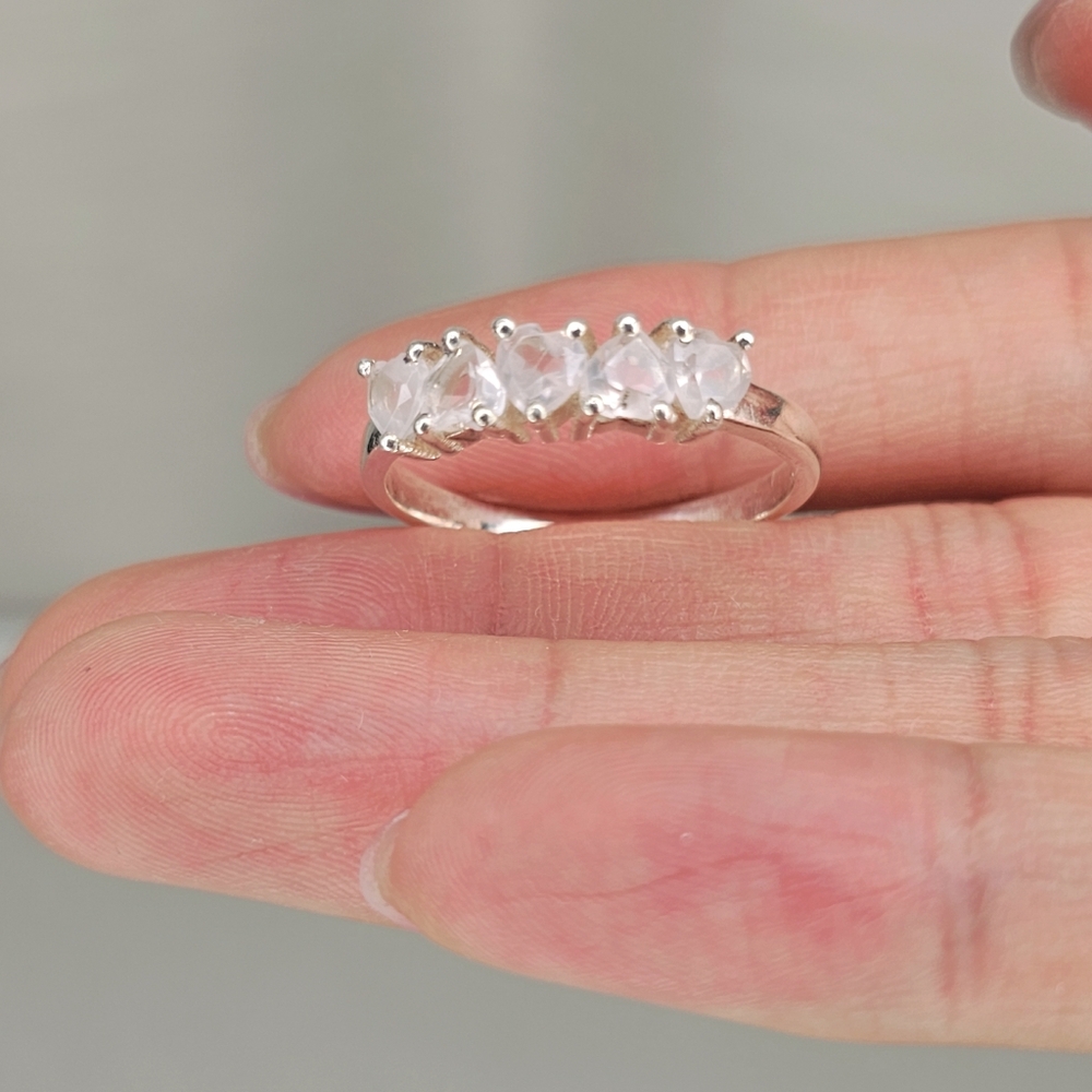 Real Rose Quartz Ring Size 10.5